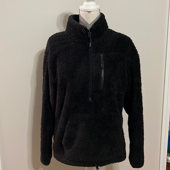 PINK Victoria's Secret Tops - Victoria’s Secret PINK Sherpa Half Zip
